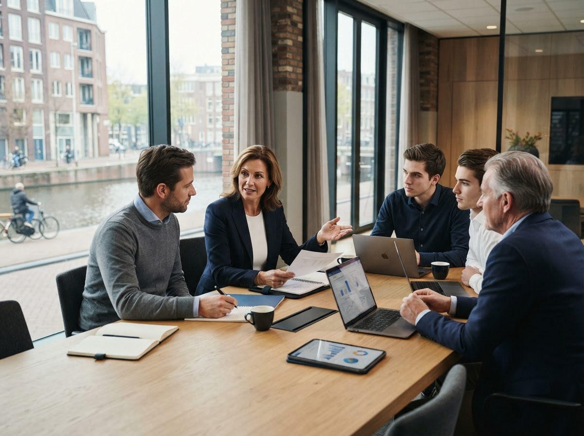 Bron Wardvalex team dat werkt aan data-analyse en modellen voor financiële besluitvorming